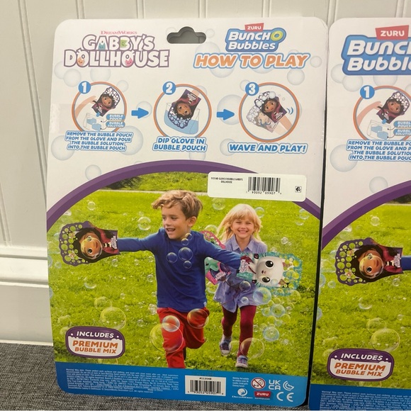 Zuru Bunch O Bubbles Gabby's Dollhouse Glove-A-Bubbles, Lot Of 2 NEW - Picture 5 of 7